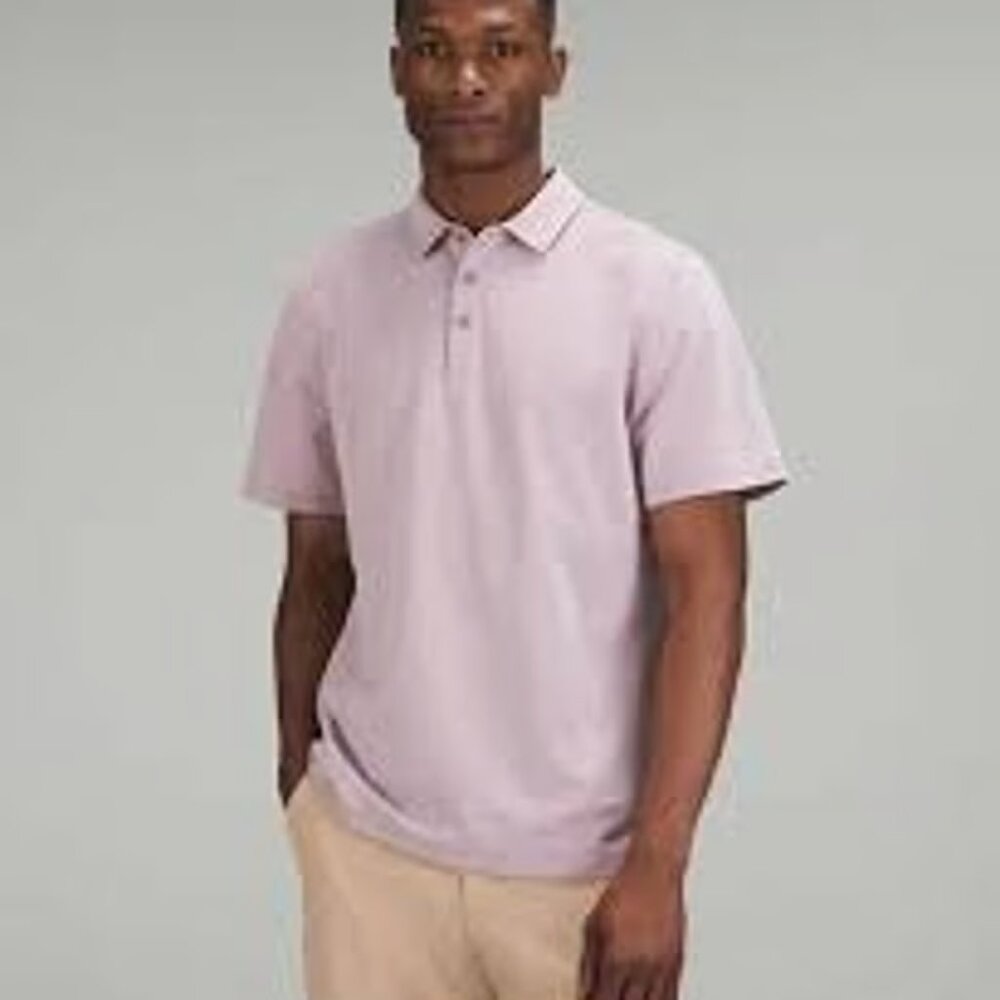 Men's Lululemon Evolution Polo Shirt *Oxford Size Small NWT WLDB/WHT